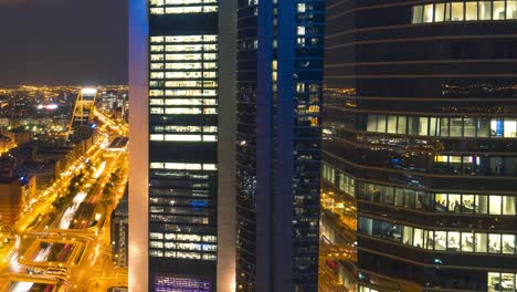 View-from-one-of-the-four-towers-of-Madrid-at-night