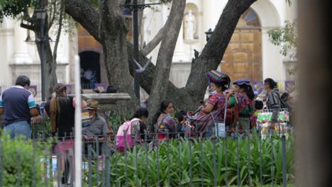 Indigenous Women Selling Goods in Antigua, Guatemala