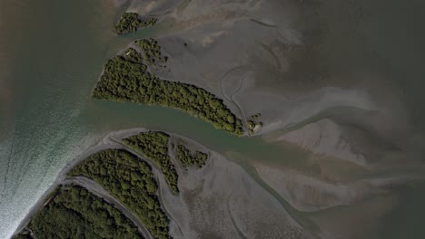 Bird's-Eye-View-Of-Channel-Flowing-To-The-Wooloweyah-Lagoon-In-NSW,-Australia