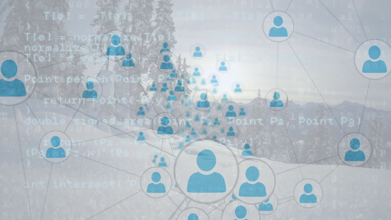 풍경에 대한 데이터 처리의 애니메이션