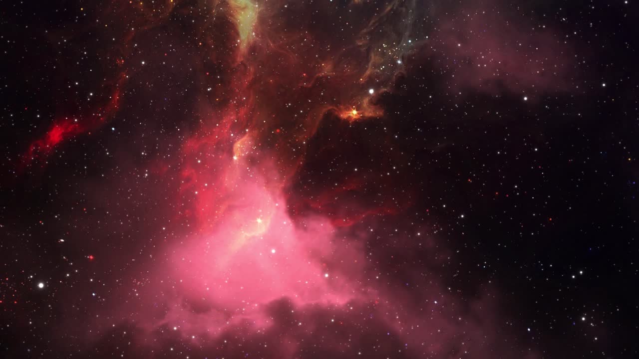 nubi di gas nebulose e stelle luminose nello spazio