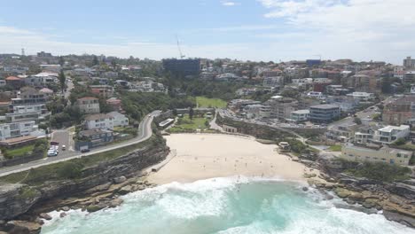 aerial view of tamarama beach at daytime in sydney, nsw, australia