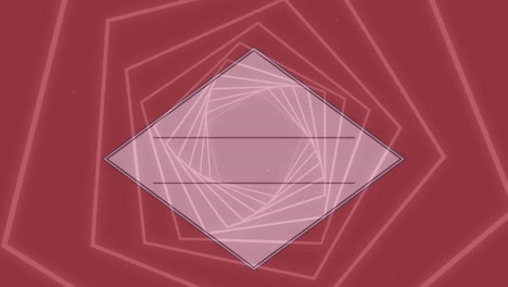 animación de formas en movimiento sobre fondo rojo