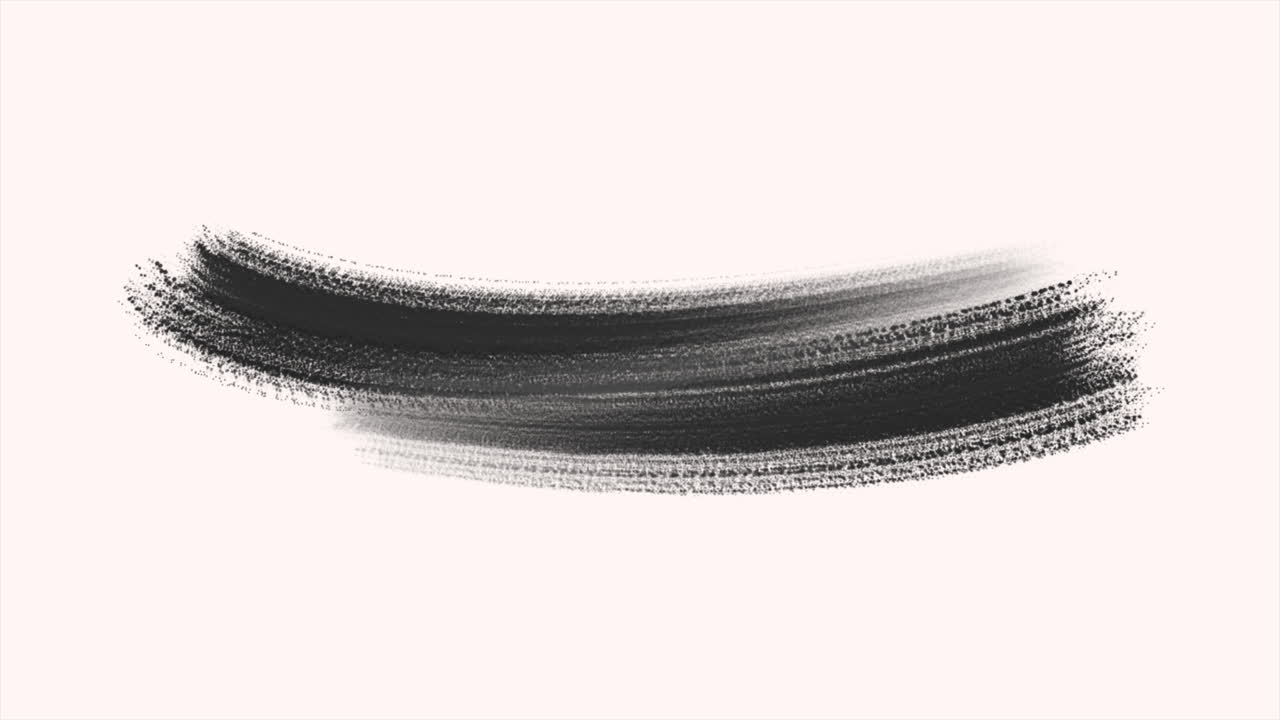 Splashing black paint brushes on white gradient