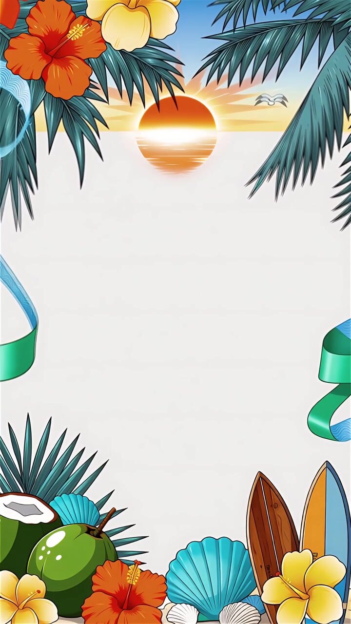 Tropical Summer Background Animation 4K