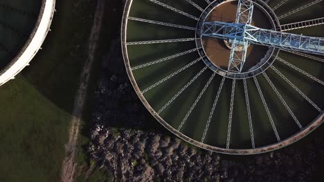 aerial view of water treatment plant