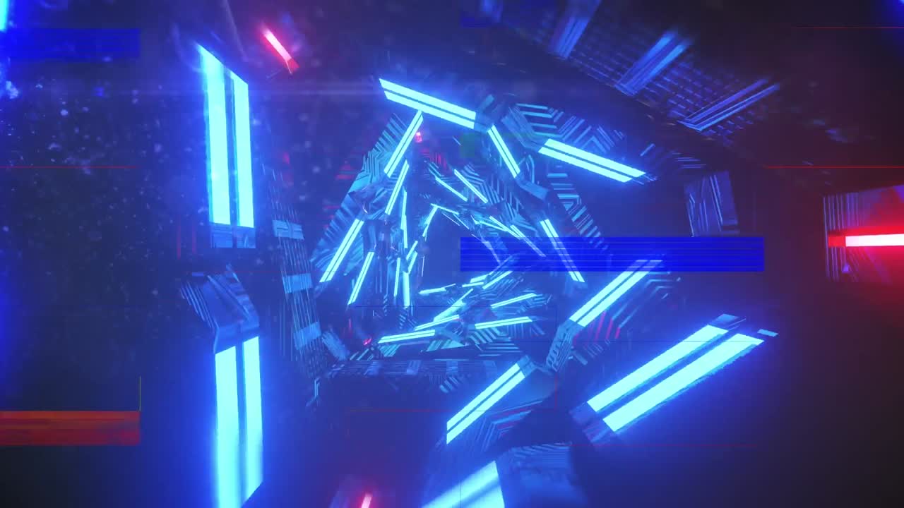 디지털 터널을 가로지르는 간섭의 애니메이션