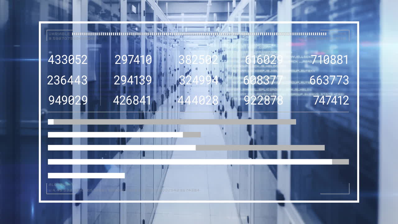 Animation of digital data processing over computer servers