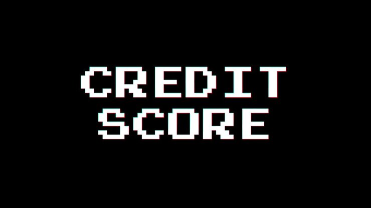 credit score glitch animation.