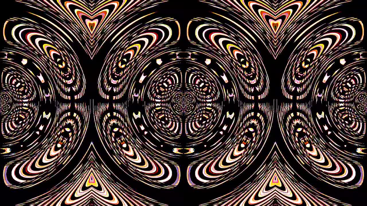 hermoso caleidoscopio abstracto que brilla, una luz radiante que regula los movimientos sutiles