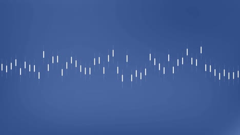 animation of data processing over blue background