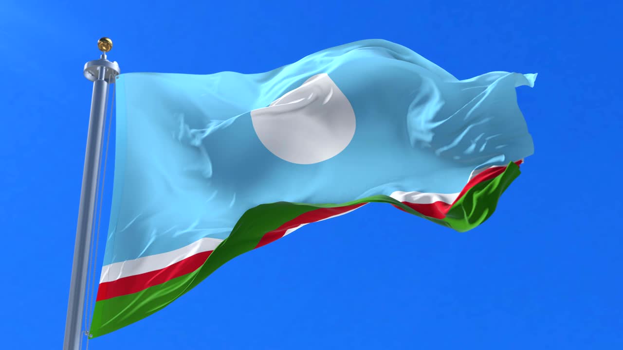 사카 공화국의 발이 느리게 바람을 향해 흔들리고 있습니다.