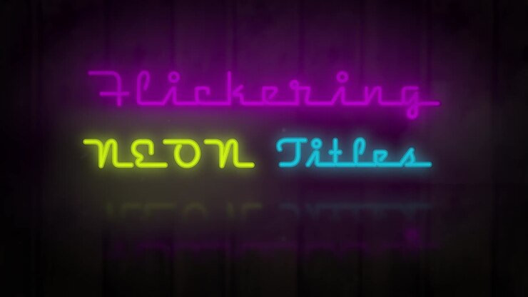 Neon Titles and Backgrounds