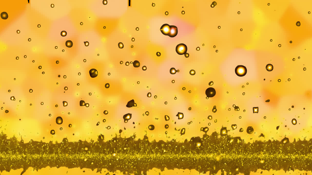 Glowing gold glitter animated overlay, transparent 4K video, alpha channel, ProRes 4444