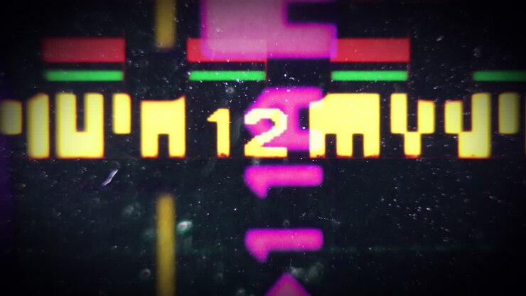 Vintage Digital Display with Distorted Colors