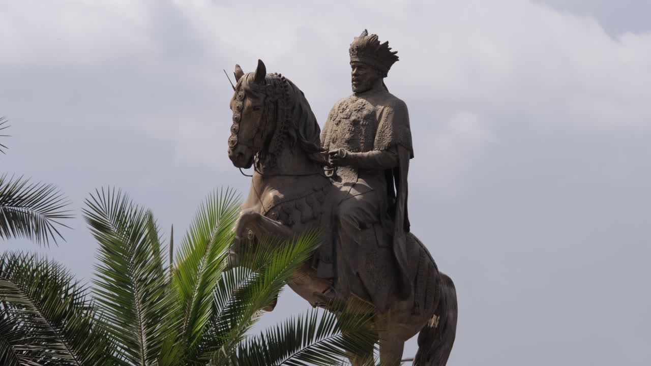 Monument of emperor Menelik II in Addis Ababa Ethiopia