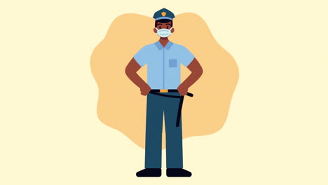 afro police professional character animation