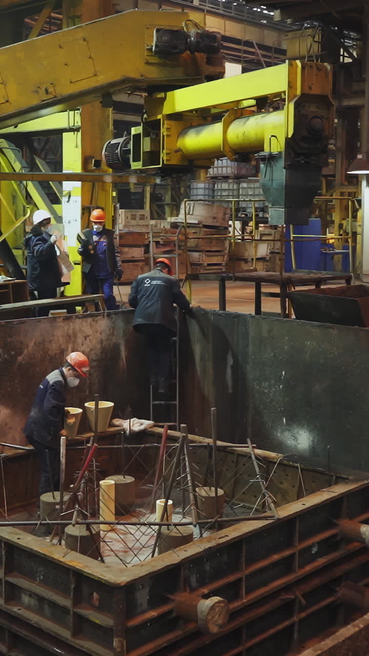 Factory Workers in an Industrial Setting