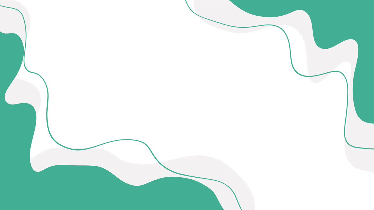 Modern Abstract Animation with Flowing Green and Gray Shapes