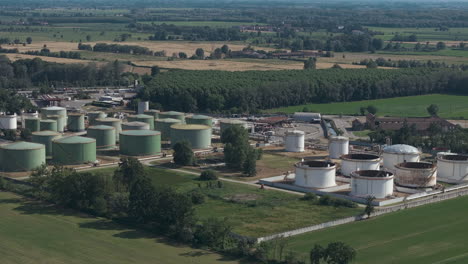 oil refinery plant at sunny day