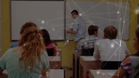 animación de la red de conexiones entre maestros y estudiantes varones