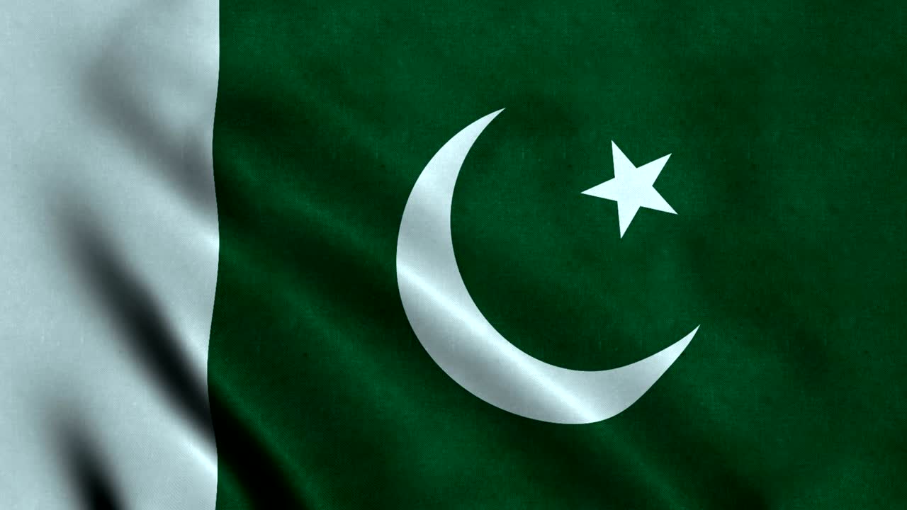bandera de pakistán con un bucle sin costuras de 4k