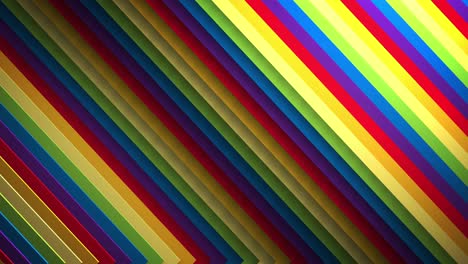 animation of rainbow coloured lines moving on seamless loop