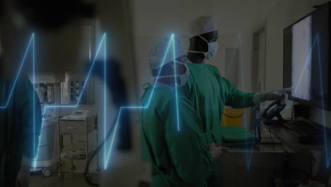 Animation-of-data-processing-over-diverse-surgeons-in-hospital