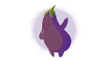 fresh eggplant vegetable character