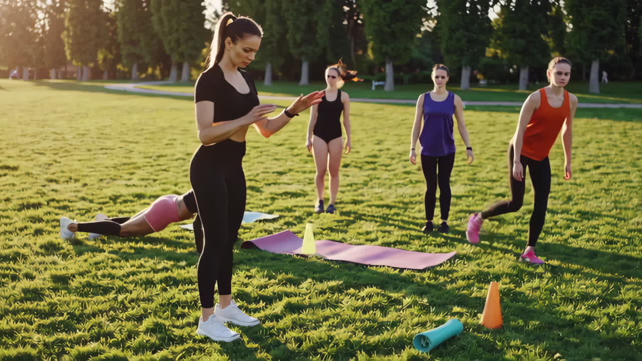 Women's Outdoor Fitness Training Session