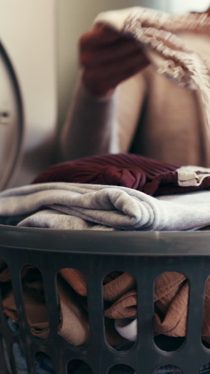 Laundry Basket with Clothes