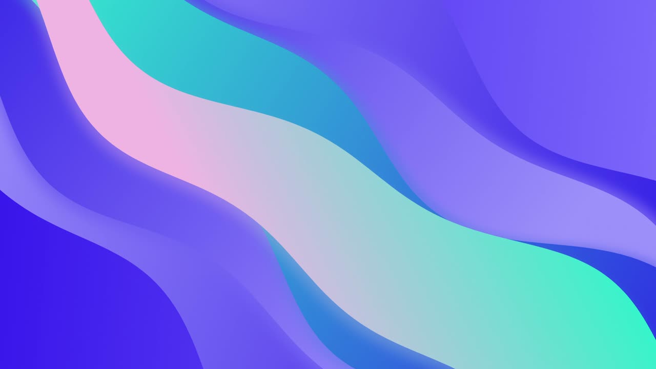 abstract blue gradient background with waves loop