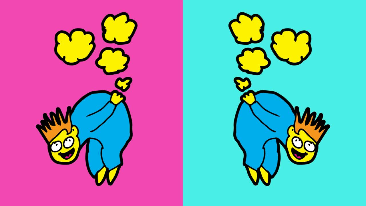 kids drawing pop art seamless background with theme of fart