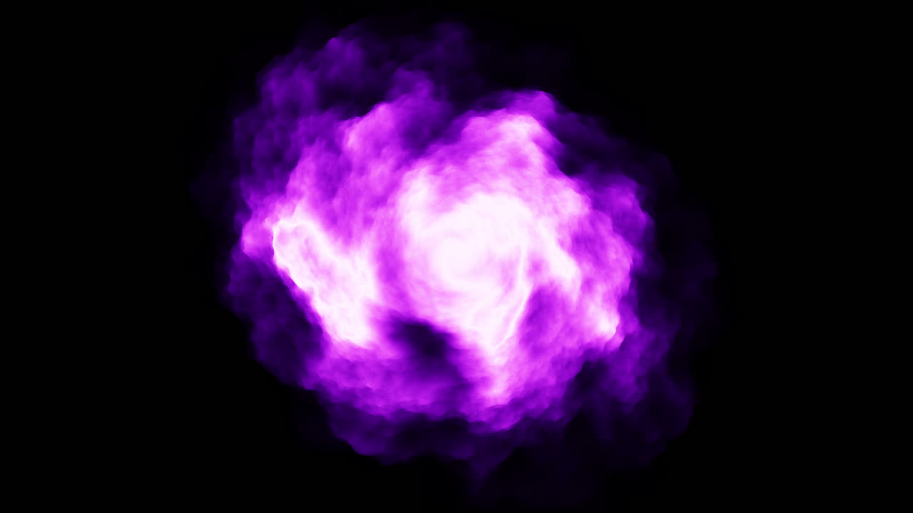 Vibrant purple explosion on black cinematic effect for film or animation