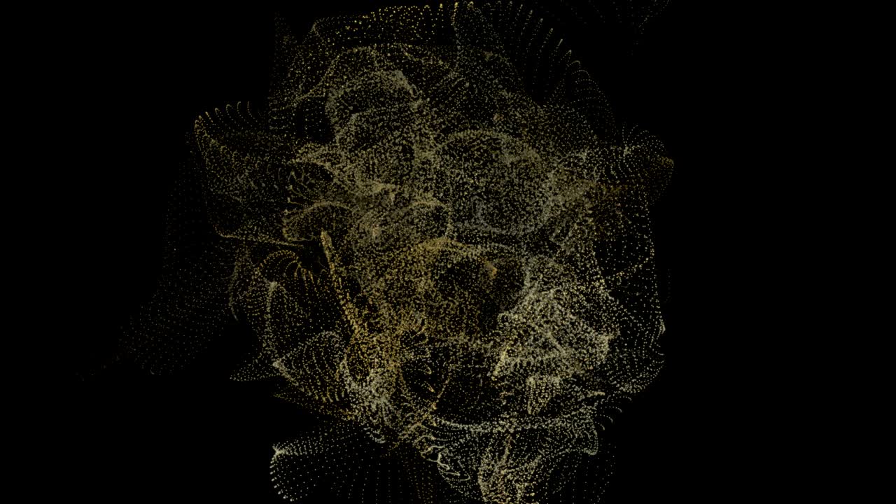 brillo de onda dorada en fondo negro