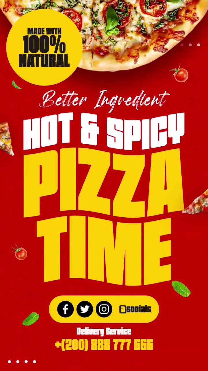 Animeret reklame for Hot and Spicy Pizza Time
