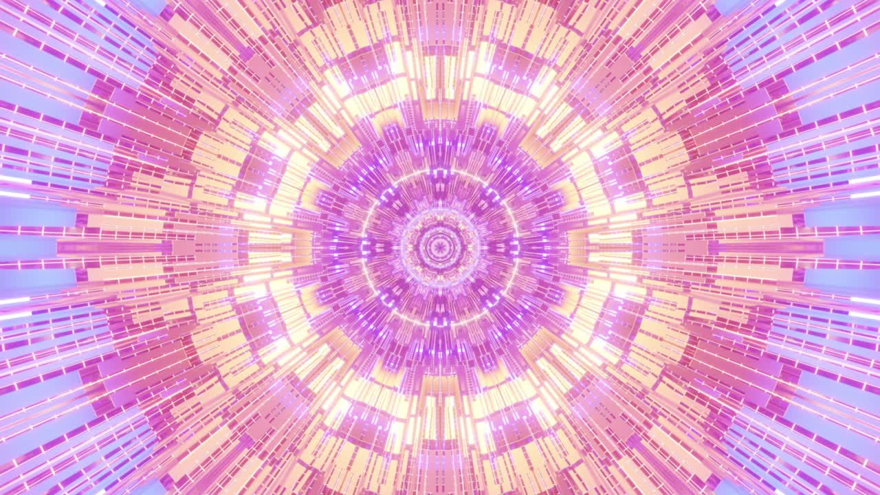 Premium stock video - Vj loop sci-fi futuristic tunnel in a circular form