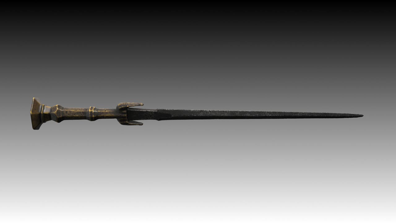 el bucle de rotación de la daga del siglo xv