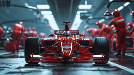 formula 1 pit crew in action