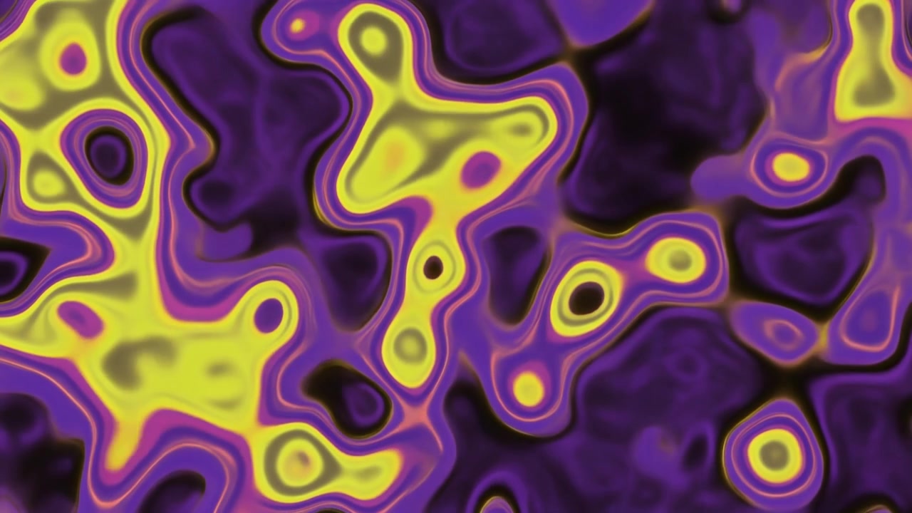 Abstract Liquid Motion Background with Purple and Yellow Colors