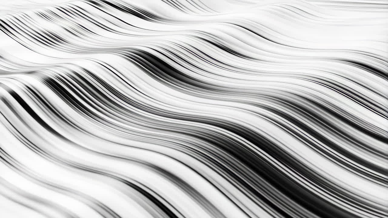 Abstract Black and White Wavy Lines Pattern