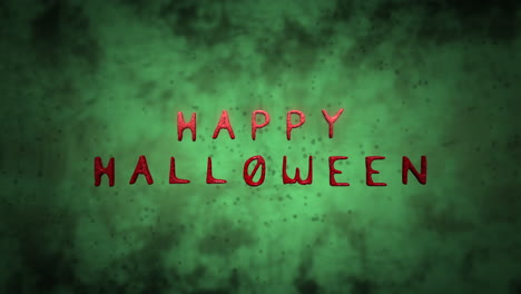 feliz halloween con niebla y polvo en textura tóxica verde