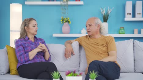 couple fighting at home.