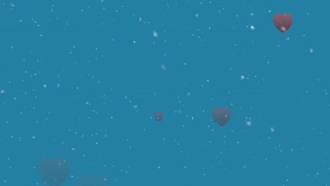 Animation-Von-Grauen-Herzen-Und-Fallendem-Weißem-Konfetti-Auf-Blauem-Hintergrund