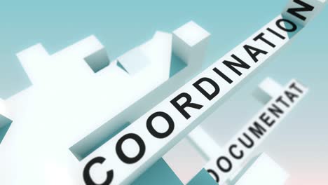 construcción de palabras de modelado de información animadas con cubos