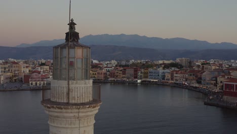 Aerial---Close-up-shot-of-the-Lighthouse-of