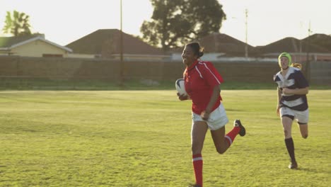 young adult female rugby match