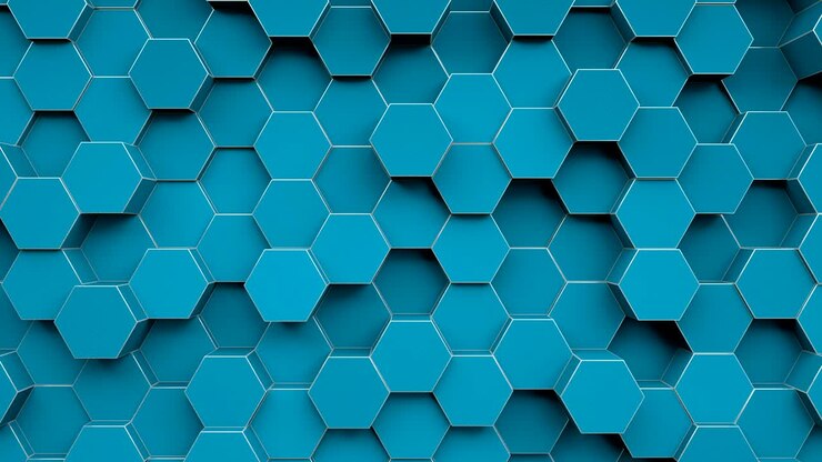 Blauer Technologie-Hexagon-Musterhintergrund - Schleife