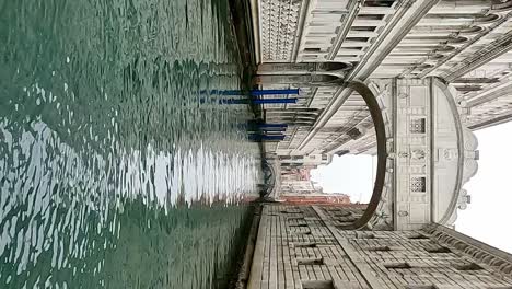 low angle unusual pov of ponte dei sospiri or bridge of sighs, venice in italy