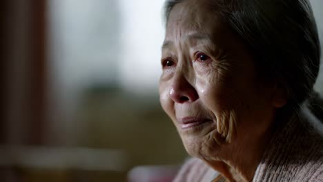 crying elderly woman